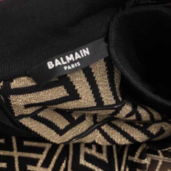 Balmain black and gold knit dress, US 8 FR 40 - Picture 2 of 8